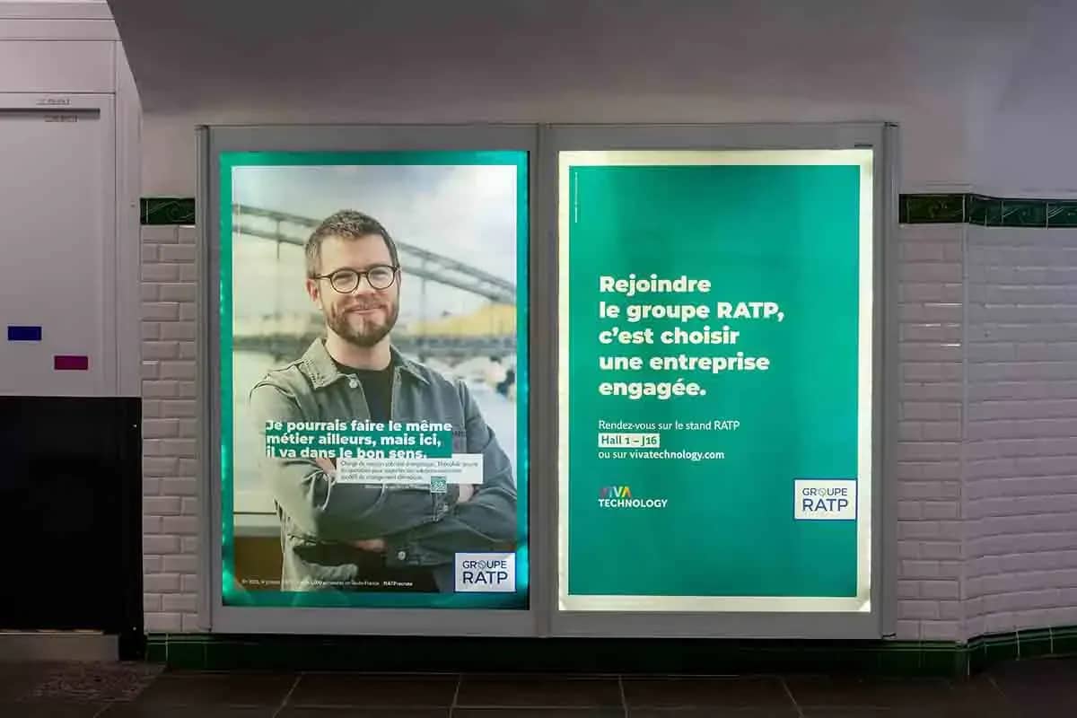 Affiche metro recrutement