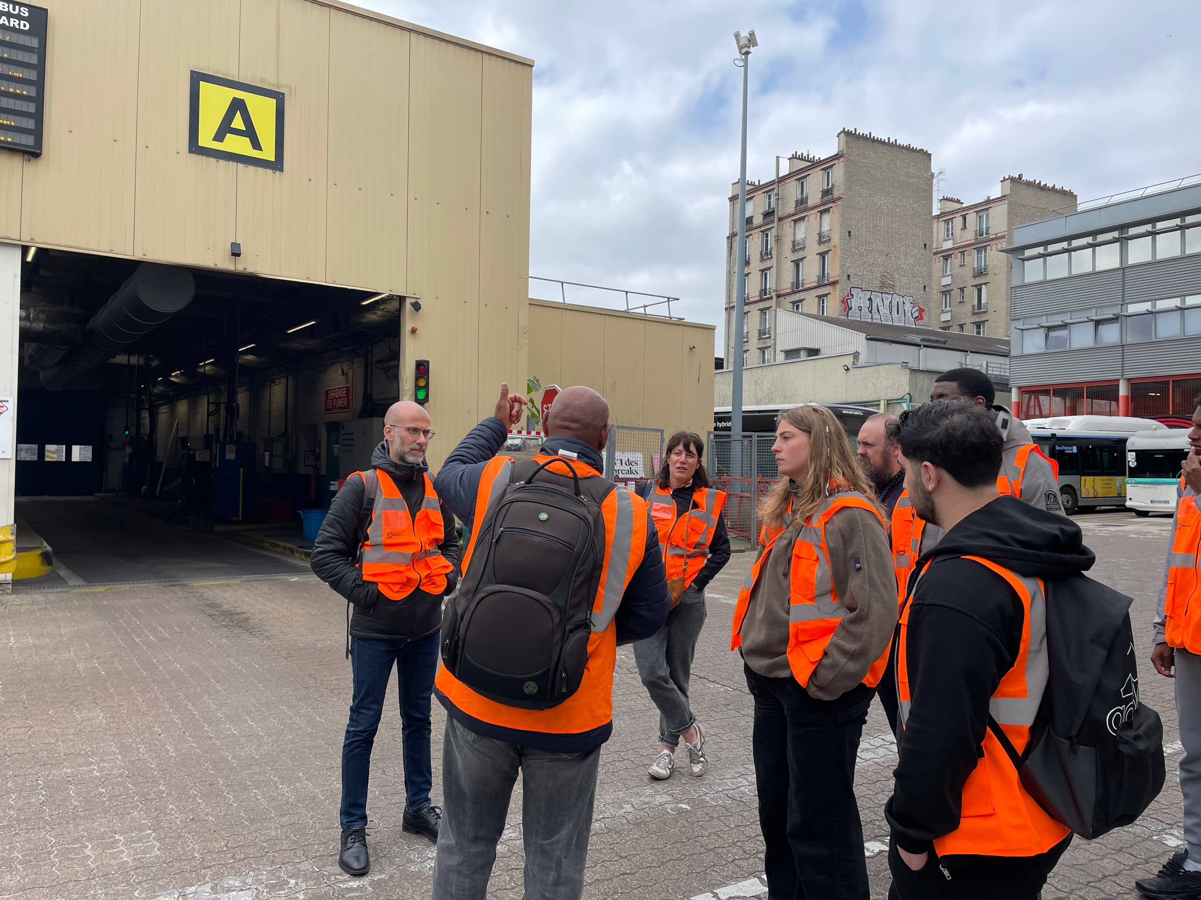 Visite chantier transition énergétique du Centre Bus de Belliard